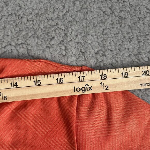 PUMA Polo Shirt Mens Medium Orange Stripes Cool Cell Golf Sport Lifestyle - Picture 9 of 16